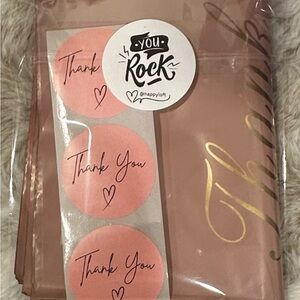 Sellers Bundle: 5 12x10 Polymailers and 5 Thank you Stickers